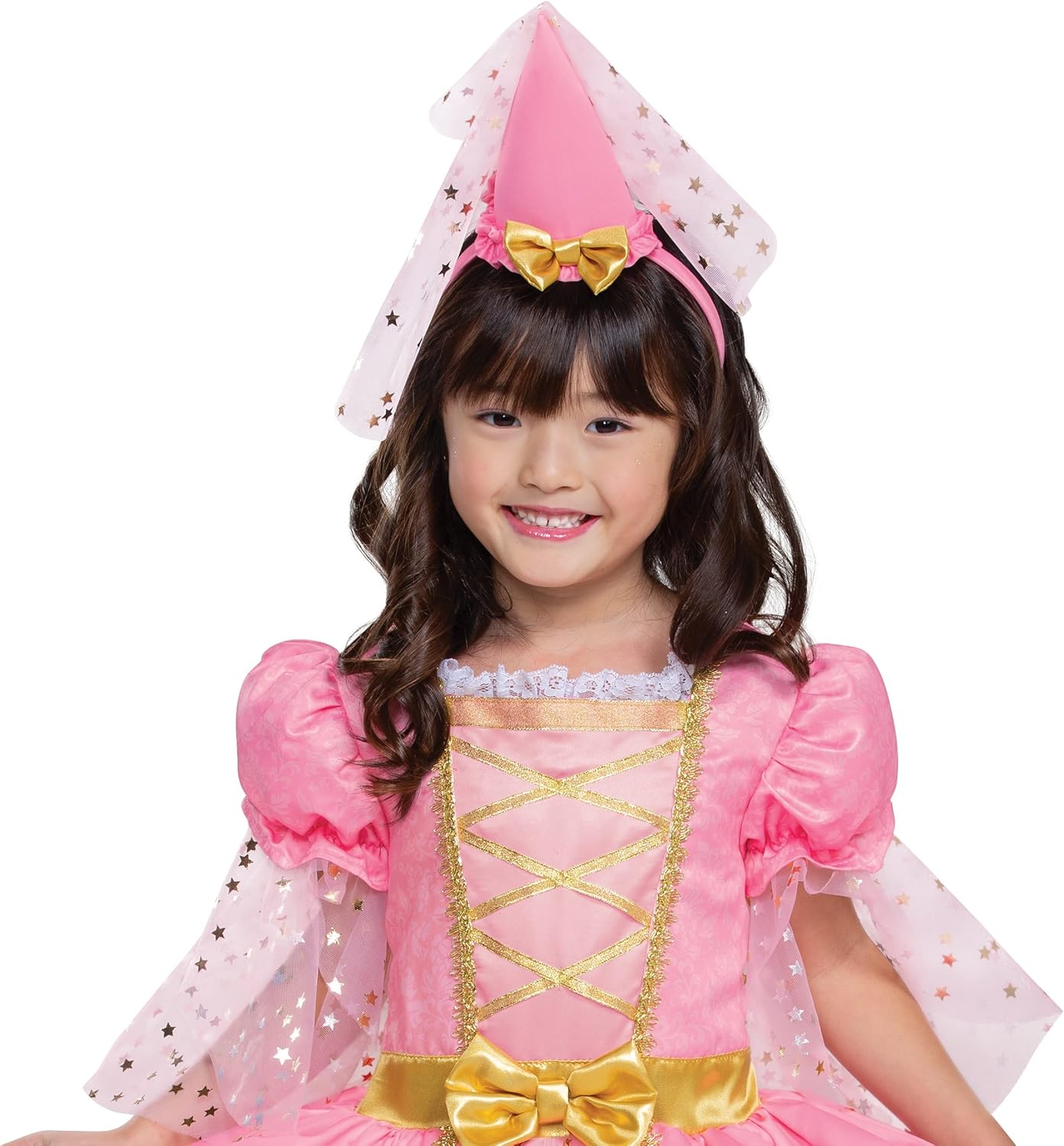 Girl's Pink Princess Child Costume | Sparkling Ball Gown Dress Tutu & Top Hat Accessory for Halloween Parties - Image 3
