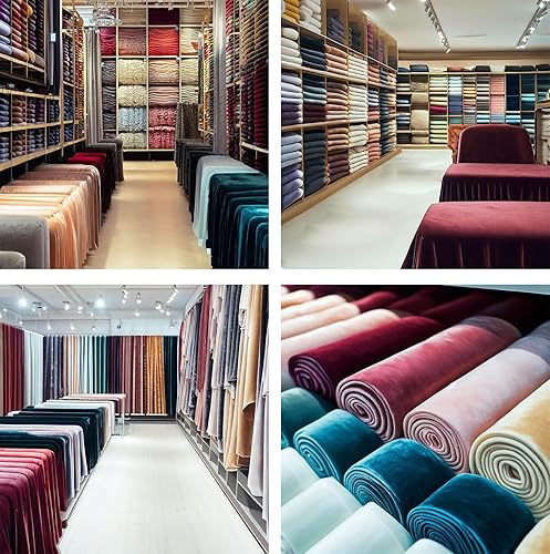 Miniatura 10 de Tela de terciopelo elástico  Lujo y suave  Rollo de 60 pulgadas de ancho  10% elastano  Costura, ropa, tapicería (blanco, 1 yarda)