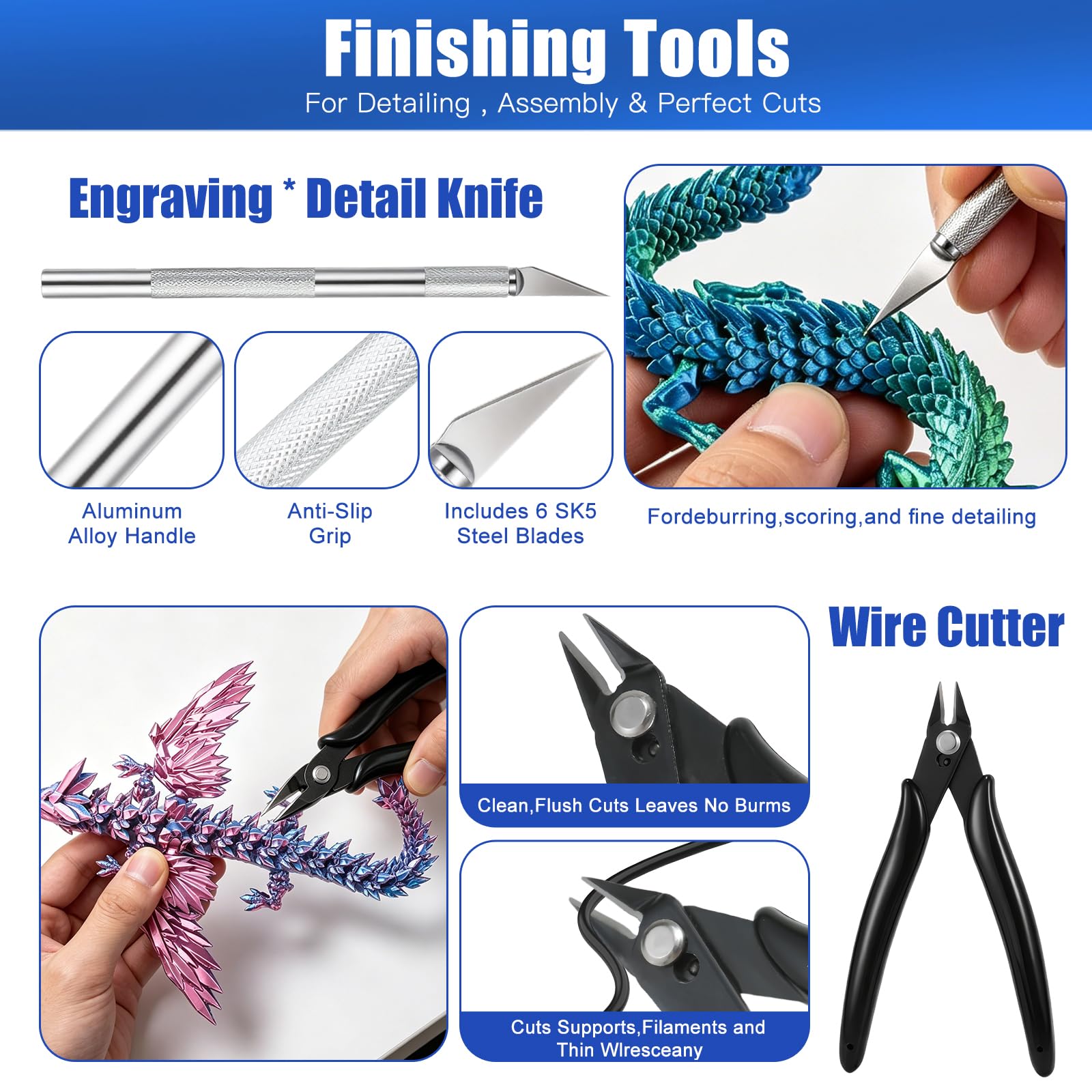 3D Printer Tools Kit - 28pcs for FDM/SLA -4
