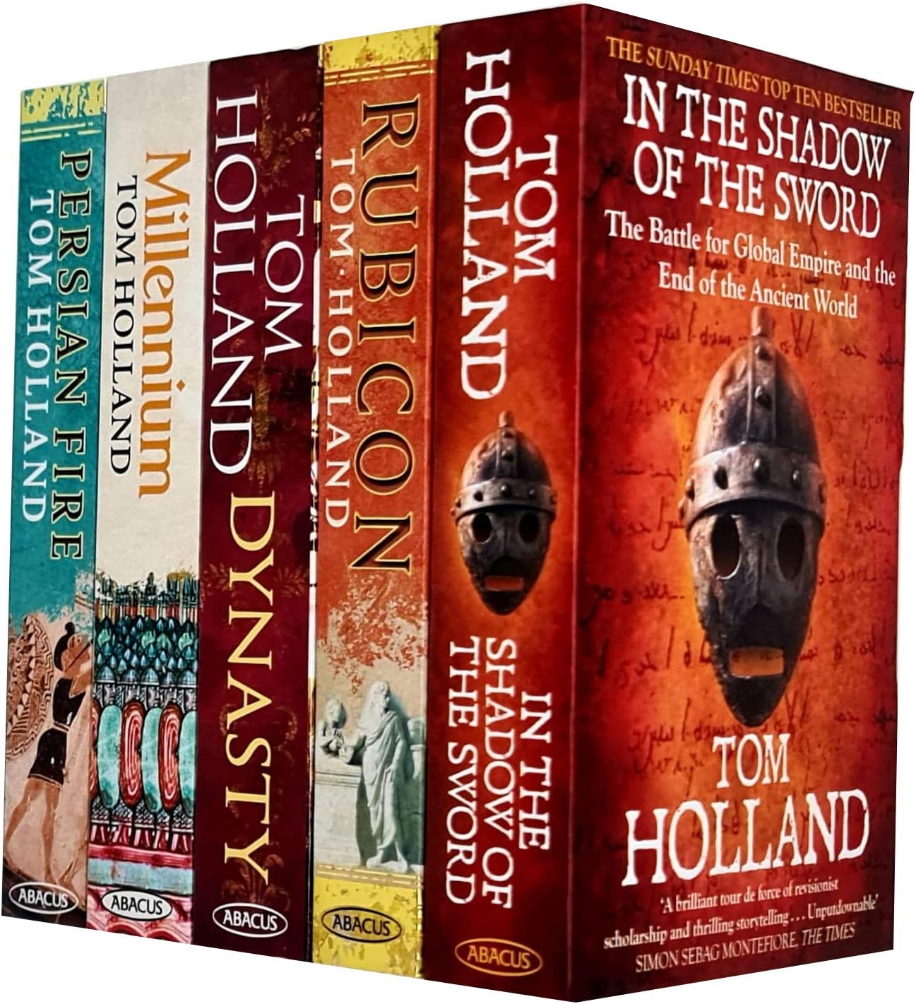 Tom Holland Collection 5 Books Set (In The Shadow Of The Sword, Rubicon, Dynasty, Millennium, Persian Fire)