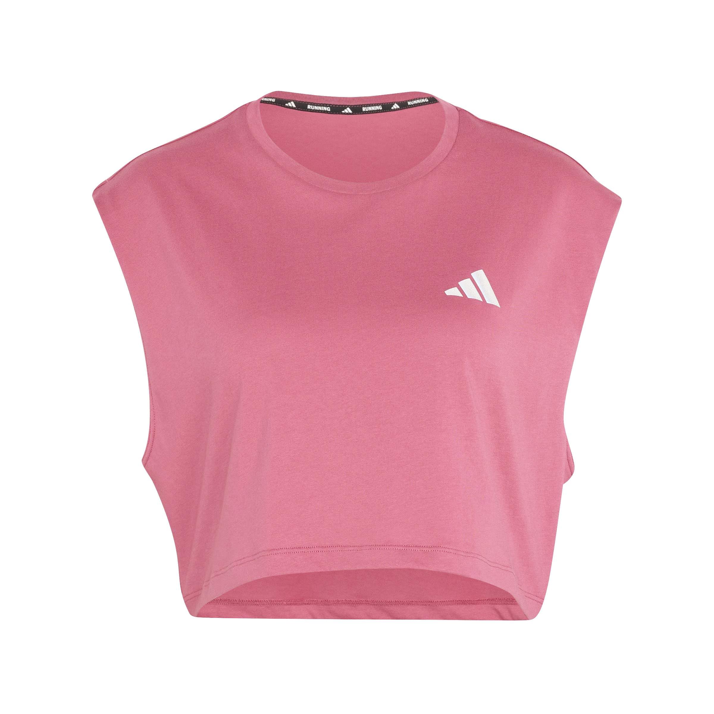 adidas Women's Adi365 Running Essentials Crop Shirt, Dual Magenta, S