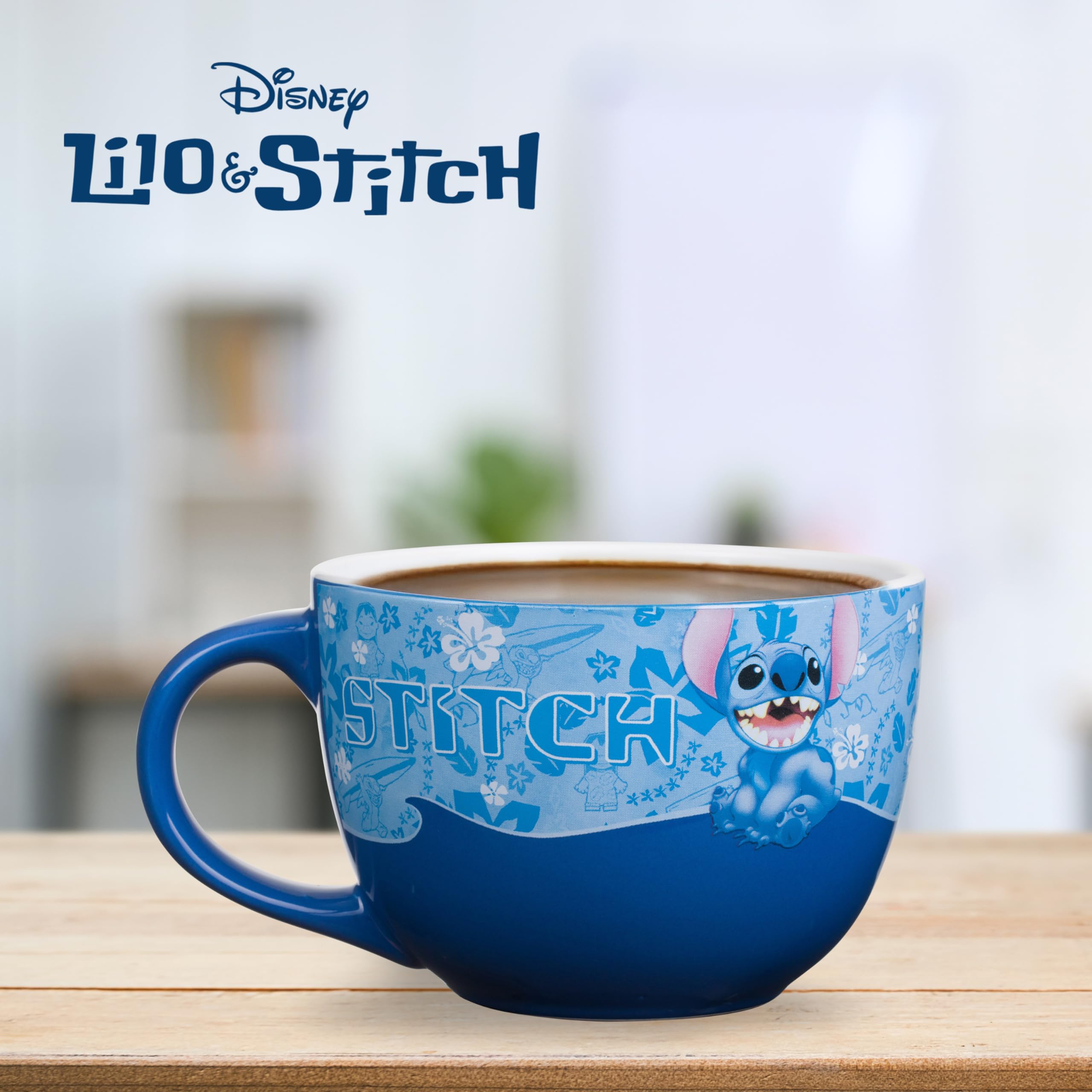 Silver Buffalo LI120233 Ceramic Mug Trinkbecher, Keramik, Stich, gewellt
