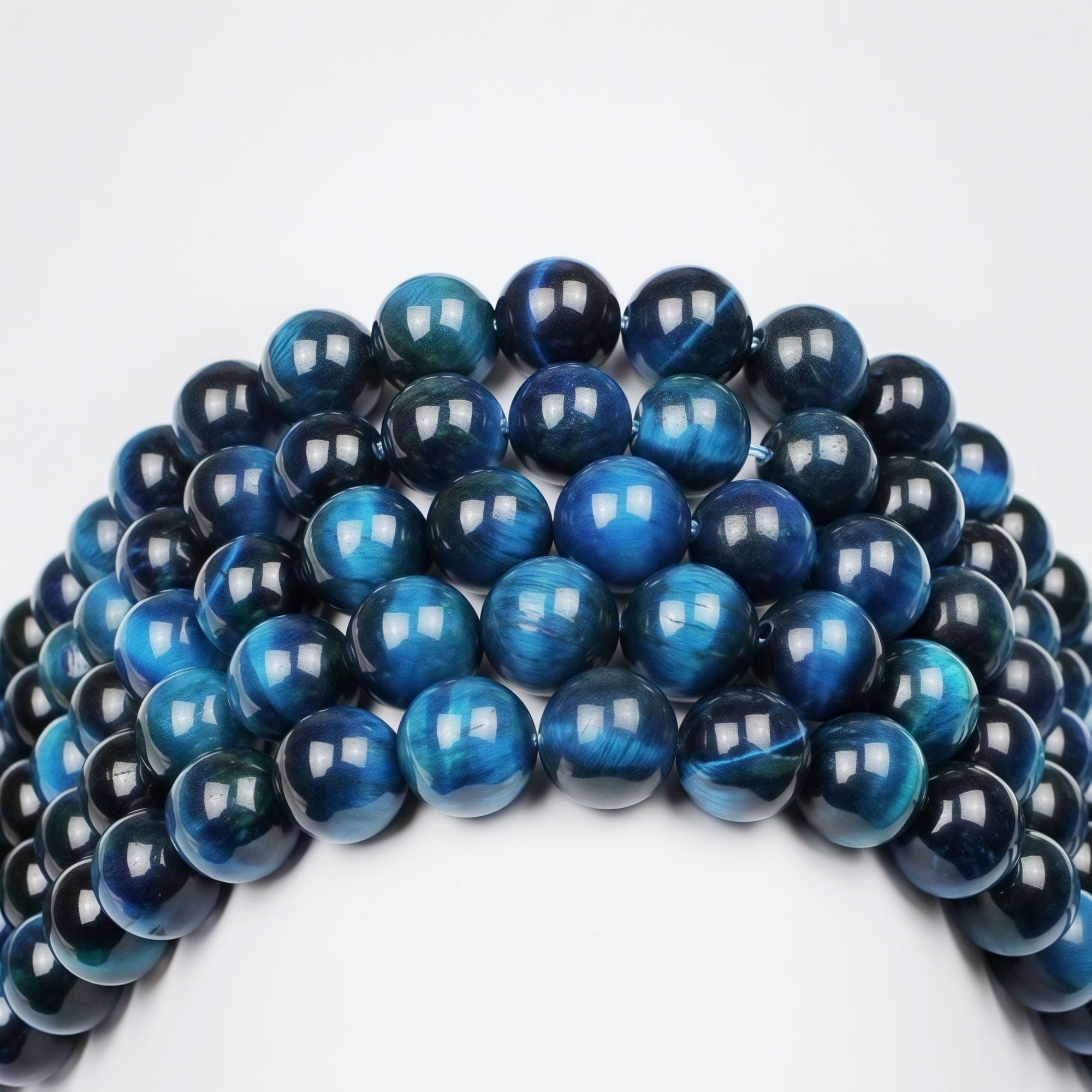 100 Perles Artisanales En Pierres Semi-précieuses - 8x12mm - 5 Couleurs - Pour Bracelet, Collier, DIY Bijoux