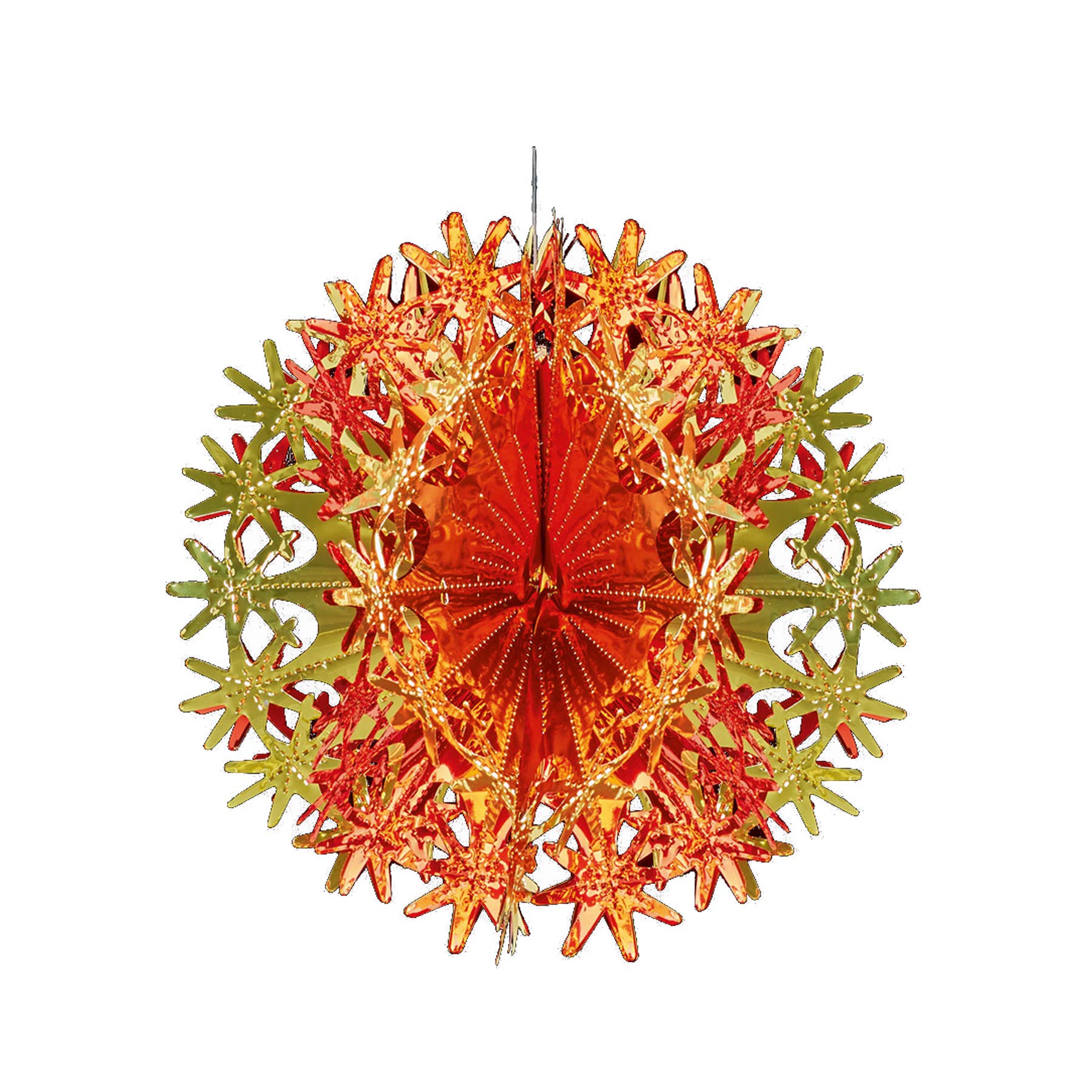 Davies Gold Red/ Christmas 2 Tone Foil Ceiling Decorations - 30Cm Ball