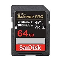 SanDisk 64GB Extreme PRO, scheda SDXC, fino a 280 MB, s, UHS-II Class 10 U3 V60