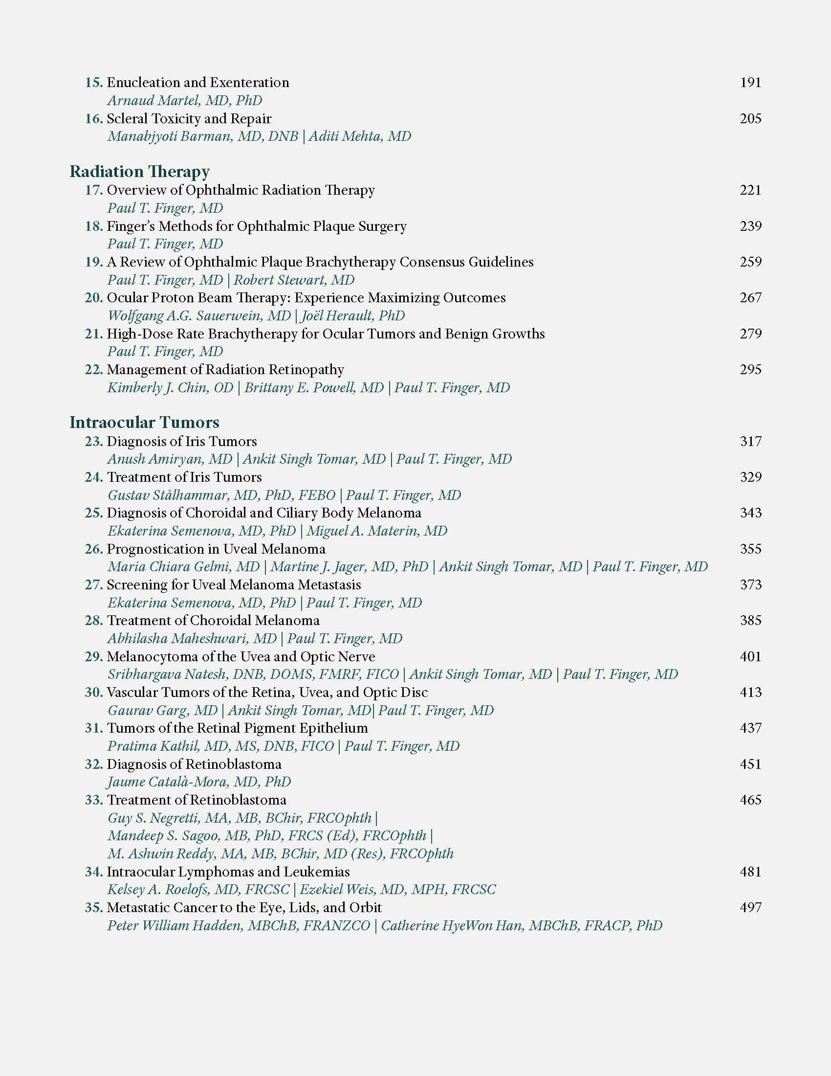 Finger's Essential Oncología Oftálmica: Principios y Práctica