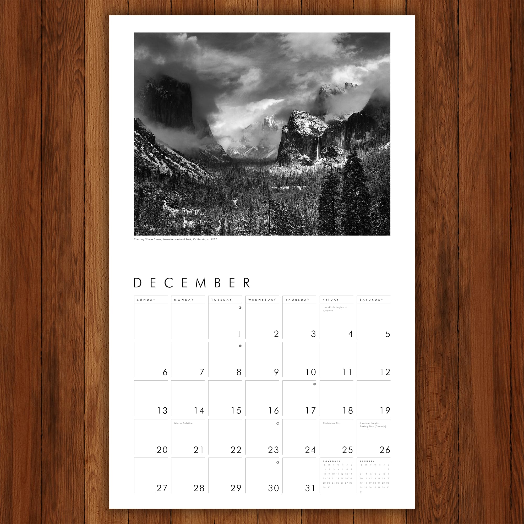 Ansel Adams 2026 Wall Calendar: Authorized Edition (Monthly Calendar)