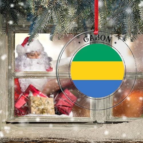 Vista 139 de Guatemala - Adornos acrílicos de Navidad, regalo de recuerdo de ciudad patriótica, adorno para árbol de Navidad, bandera nacional de Guatemala