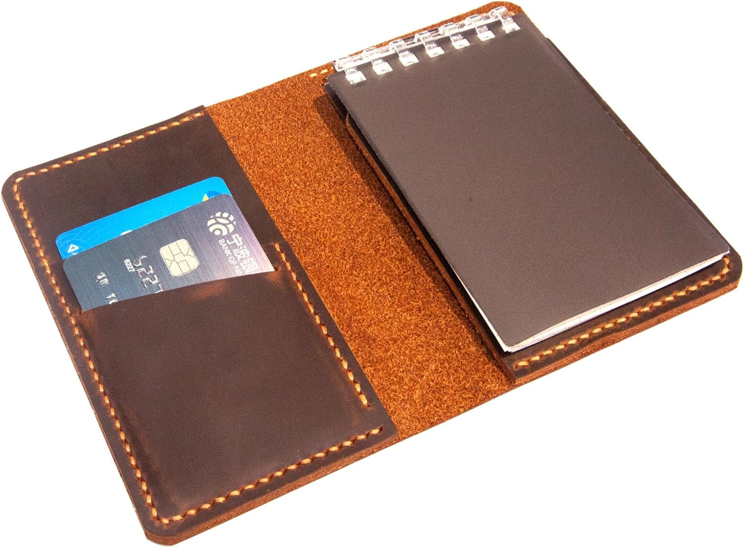Personalized Top bound Notebook Cover, Handmade notepad holder, Handmade 3" x 5" Top bound Notebook Cover Writing Pads Holde