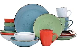 Elama 20-Piece Rainbow Dinnerware Set