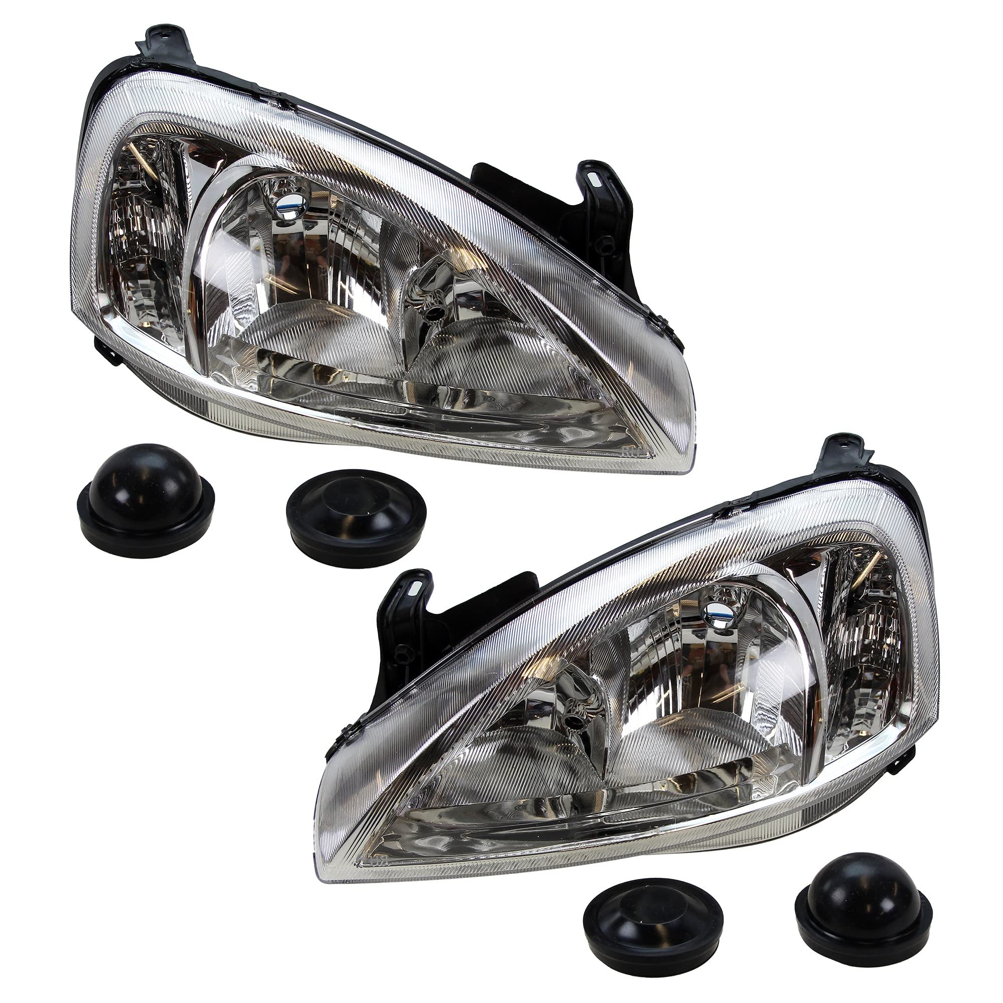 ATEC Germany 2x proiettori anteriori sinistro + destro H7 senza servomotore | Compatibile con: OPEL COMBO Kasten/Großraumlimousine, COMBO Tour, CORSA C, CORSA C Kasten/Schrägheck