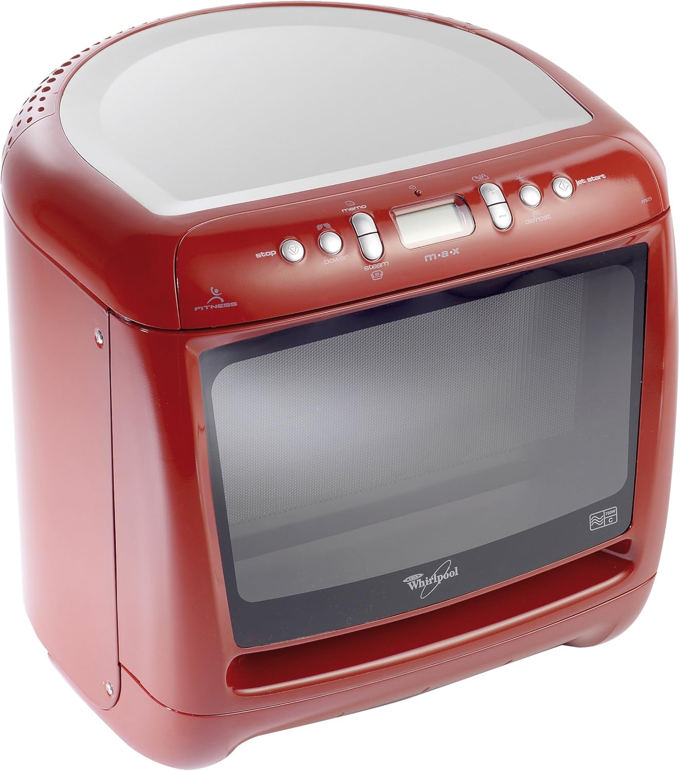 Whirlpool Max 25 Microwave Oven with Auto Steam Function, Red, 750 W