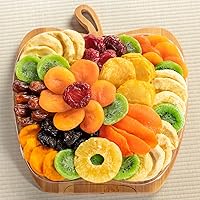 Vista 2 de Cesta de regalo de frutas secas – Surtido de frutas secas gourmet, bandeja de regalo convertible al tazón, cestas de frutas secas, regalos