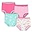 Gerber Baby Girls Infant 4 Pack Potty Pants And Toddler Training Underwear, Rainbow Turquoise And Pink, 3T US
