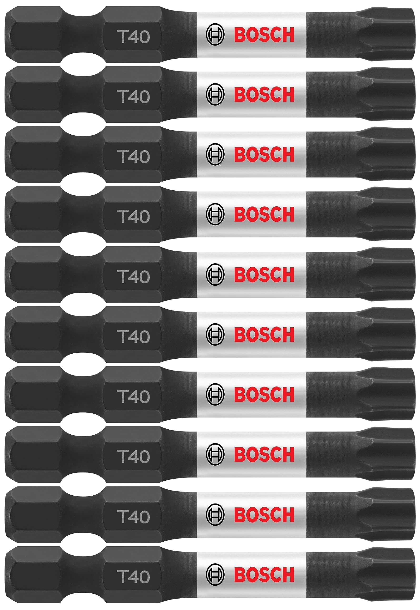 BOSCH ITT402B 10-Pack 2 in. Torx #40 Impact Tough Screwdriving Power Bits