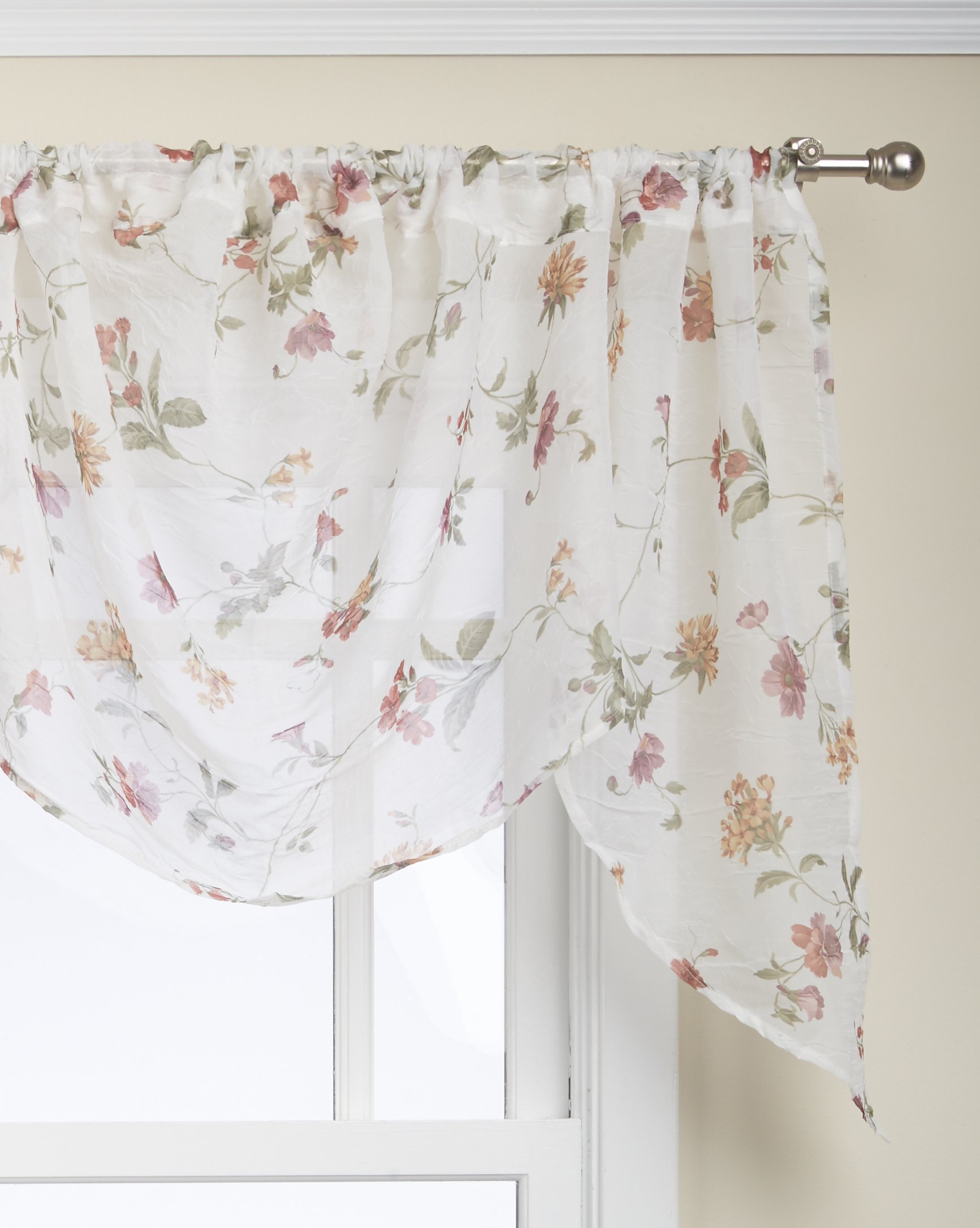 Lorraine Home Fashions Brewster Tailored Swagger, 72 by 30-Inch, Ivory