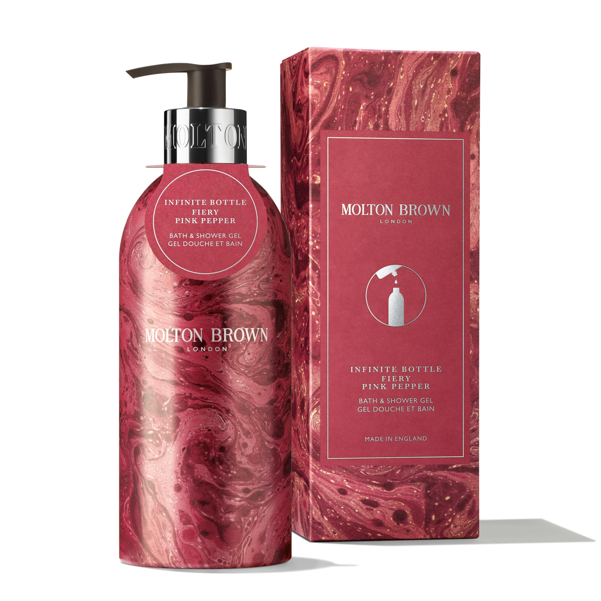 Molton Brown Limited Edition Fiery Pink Pepper gel da bagno e doccia, flacone infinito 400 ml