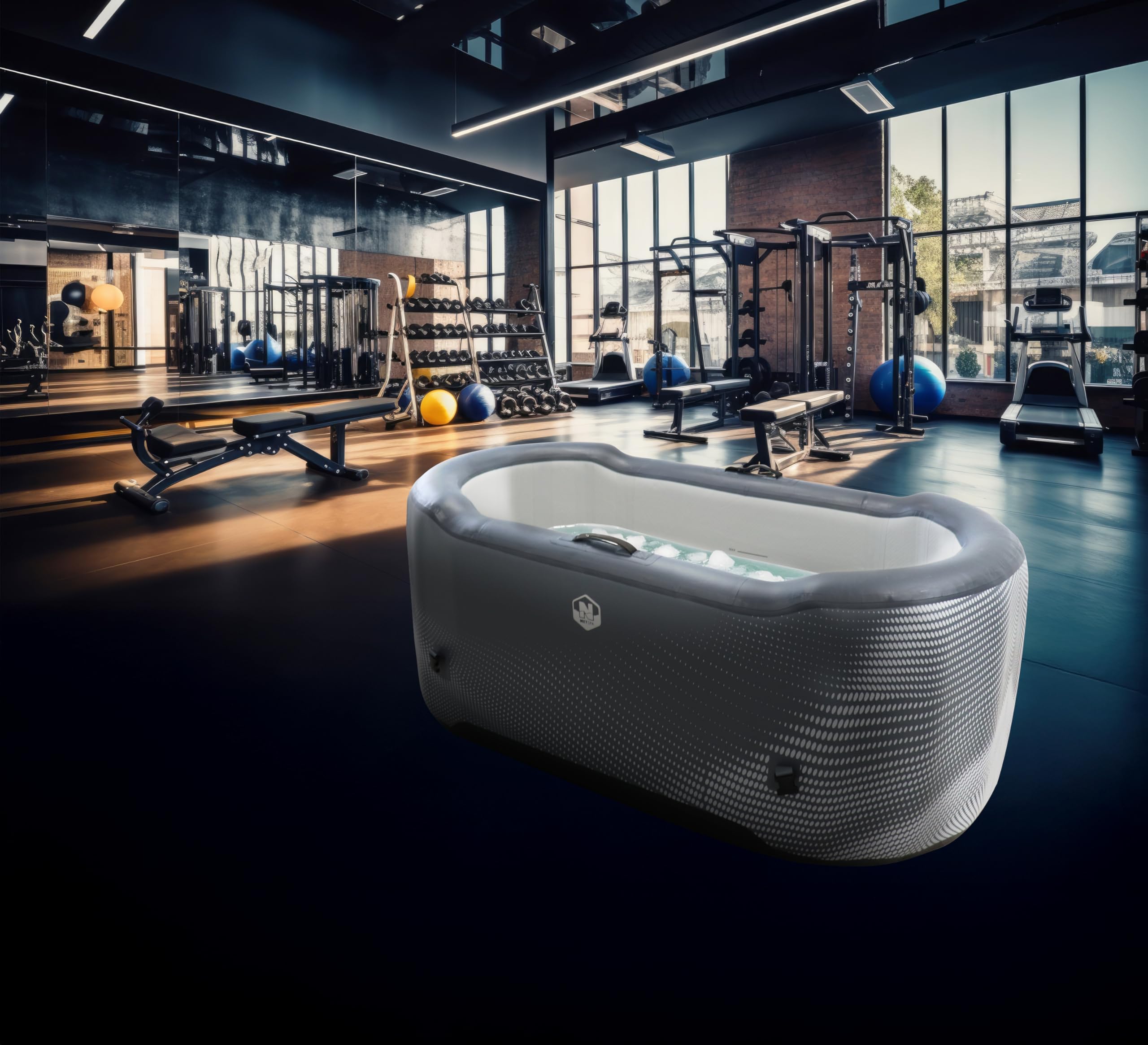 N NETSPA - SP-JRV300 - Bacino ICEBATH NETSPA JARVI Dropstitch: Terapia fredda Nuova Generazione - 170x92x67cm - 1 persona - 300L