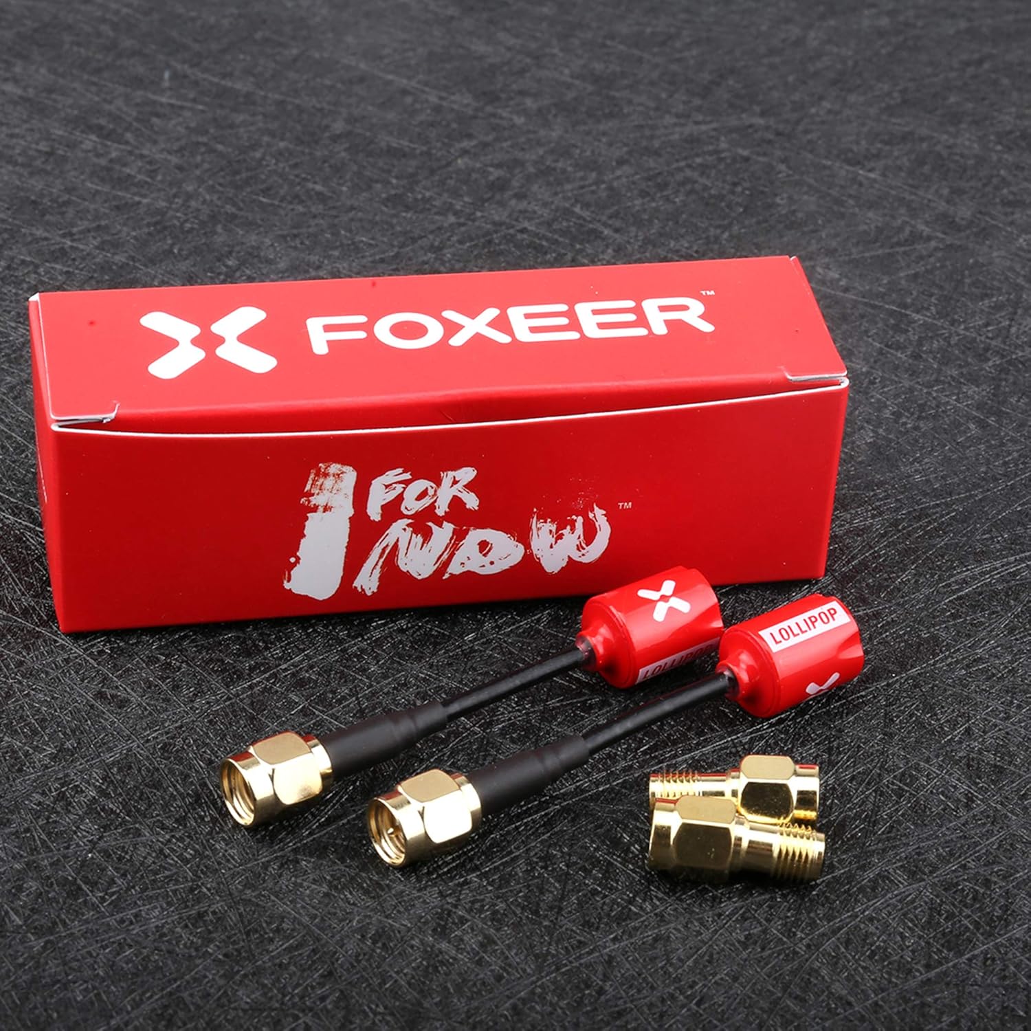 FOXEER FPV Antenna Lollipop V4 Super Mini RHCP Antenna 5.8G 2.5dBi SMA Male and Female RP-SMA Male for RC Drone FPV Racing Quadcopeter Multicopter TX/RX (2pcs,Red)