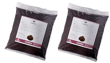 Utkarsh Decompressed Washed Cocopeat Powder Low EC/TDS for Gardening and Hydroponics (1.8 Kg; Pack of 2 of 900 gm) - image, photos
