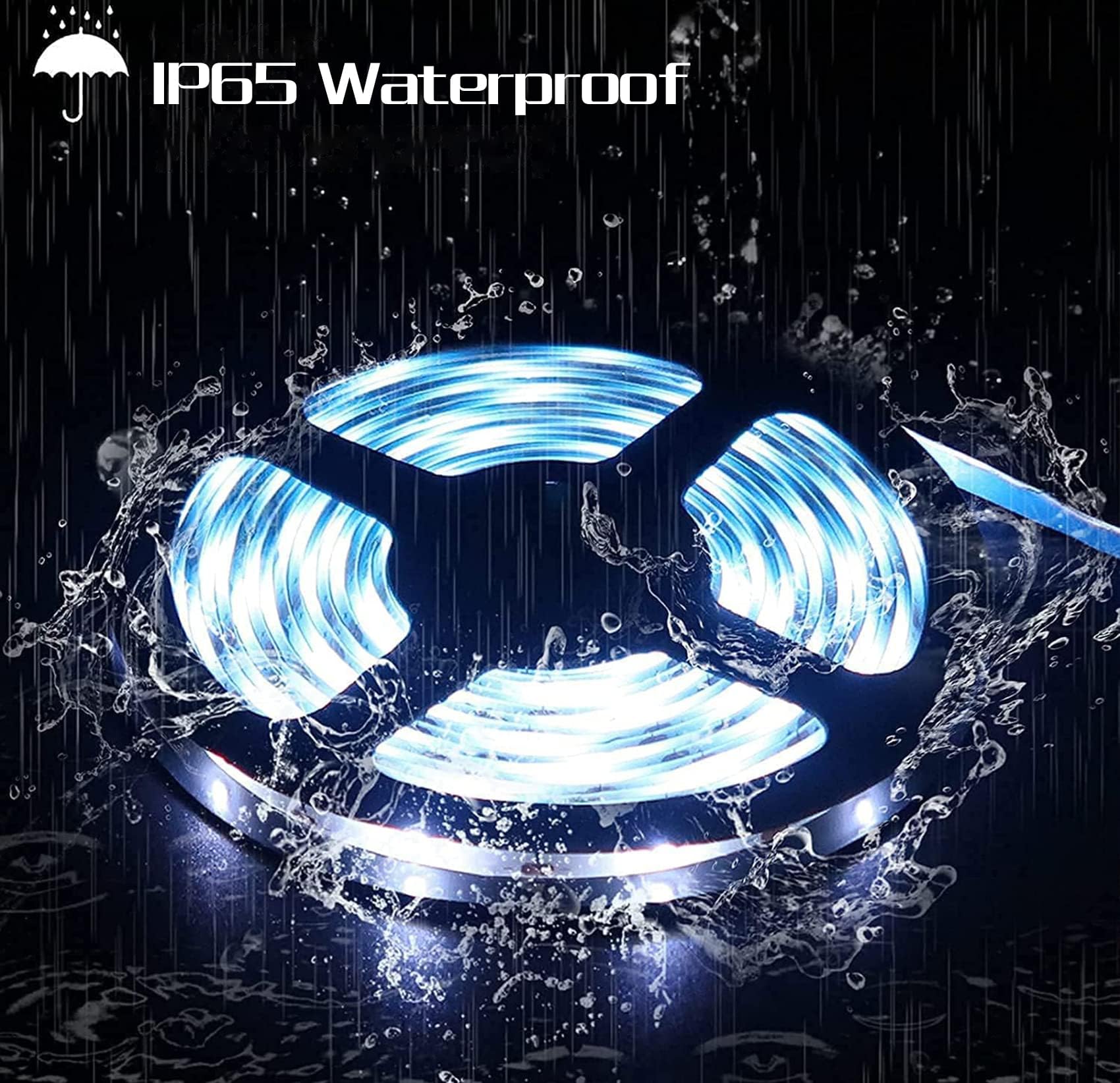 Solar-LED-Lichtleiste, 10 m, wasserdicht, 240 LEDs, flexibler Lichtschlauch mit Fernbedienung, 8 Modi und Timer, für Treppen, Garten, Pavillon, Pool, Weihnachtsdekoration (Weiß)
