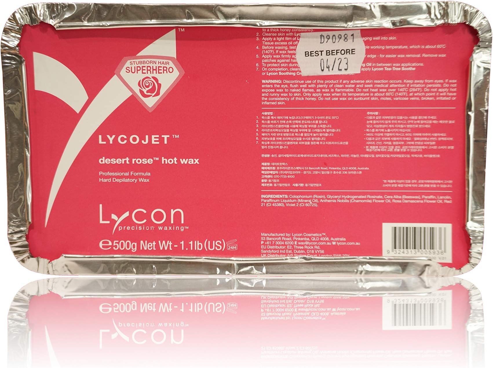 LYCON Lycojet Desert Rose Hot Wax, 17.6oz