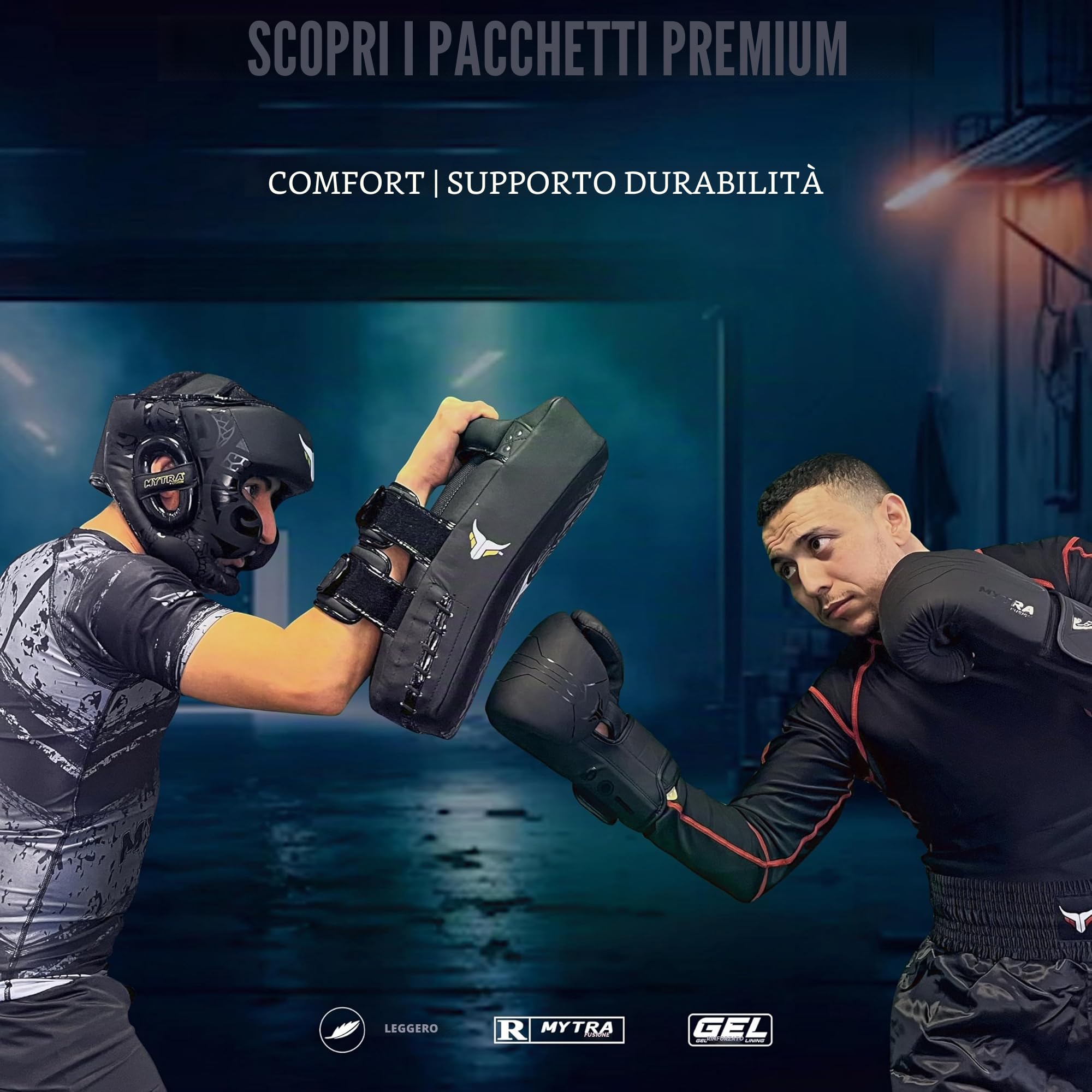 Mytra Fusion pao Muay Thai Calcio Curvo colpitori Muay Thai, Kickboxing, Arti Marziali, Karate Pizzicamento colpitori Kick