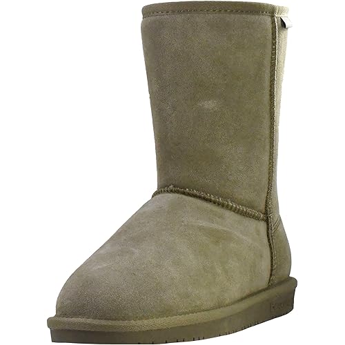 BEARPAW Emma Short Women's Classic Winter Slip On Boots, Lightweight Suede Boots, Multiple Colors