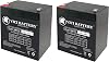 Vici Battery VB5-12 - 12V 5AH UPS Battery Replaces Vision CP1250, CP 1250-2 Pack Brand Product