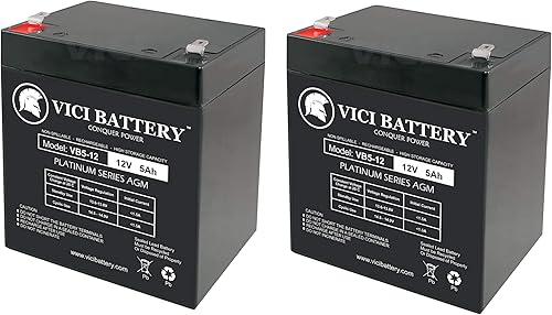 VICI Battery Reemplazo de batería SLA de 12V 5AH para Vision CP1245H, CP 1245H - Paquete de 2 Producto de la marca