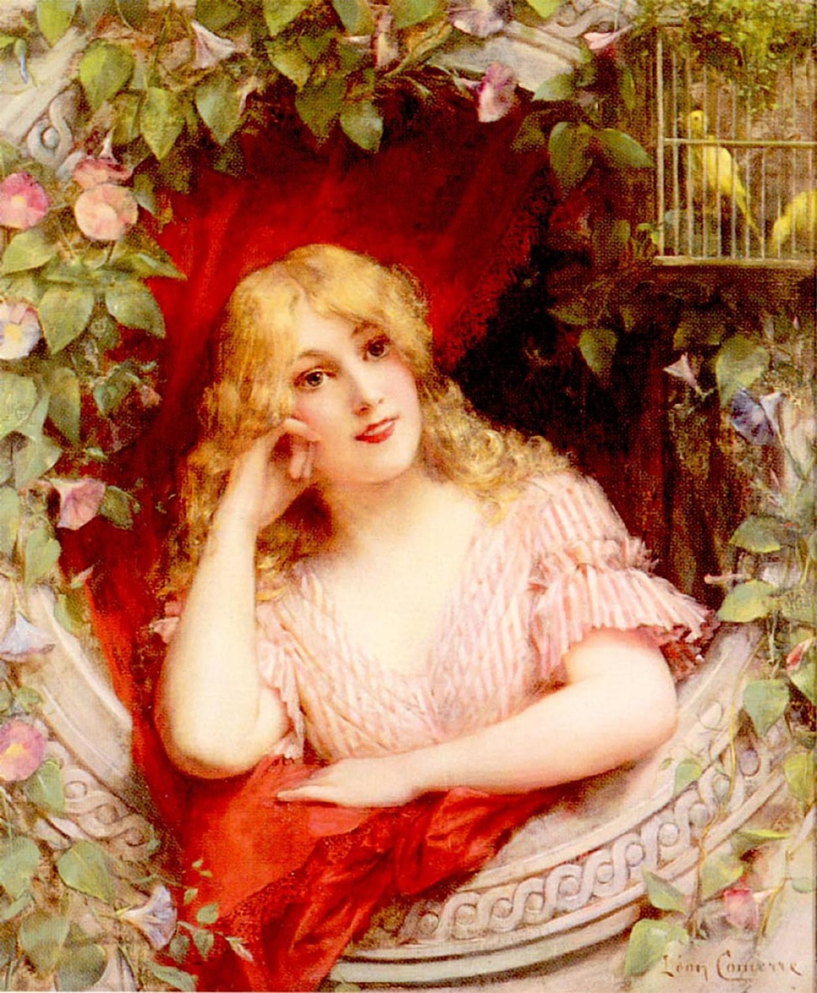 Serendipitp No Frame Vintage Wall Art Canvas Nordic Poster Canvas Print Picture Morning Gloriesn By Leon Francois Comerre Wall Art Poster For Home Decor 60X90cm