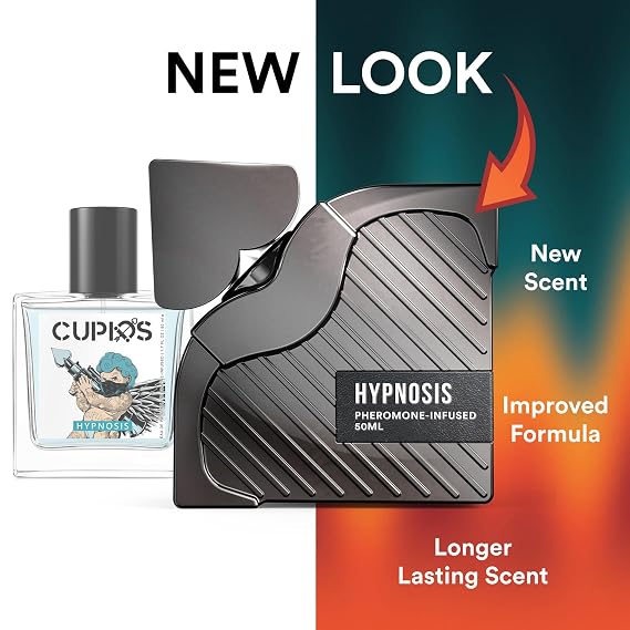 Cupids Hypnosis 3.0 Pheromone Cologne for Men Long Lasting Mens Pheromone Perfume with PheroPureVXNTM Magnetic Eau de Parfum with Citrus Vanilla Notes 50ml