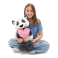 NICI Panda di peluche con cuore, morbido e tenero pupazzo per coccole e giochi