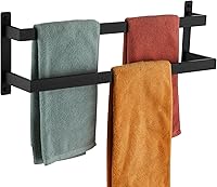 Vista 19 de KOKOSIRI Barras para toallas de baño de 2 niveles tipo escalera oro cepillado Rieles para toallas de 32 pulgadas Soportes para toallas montados