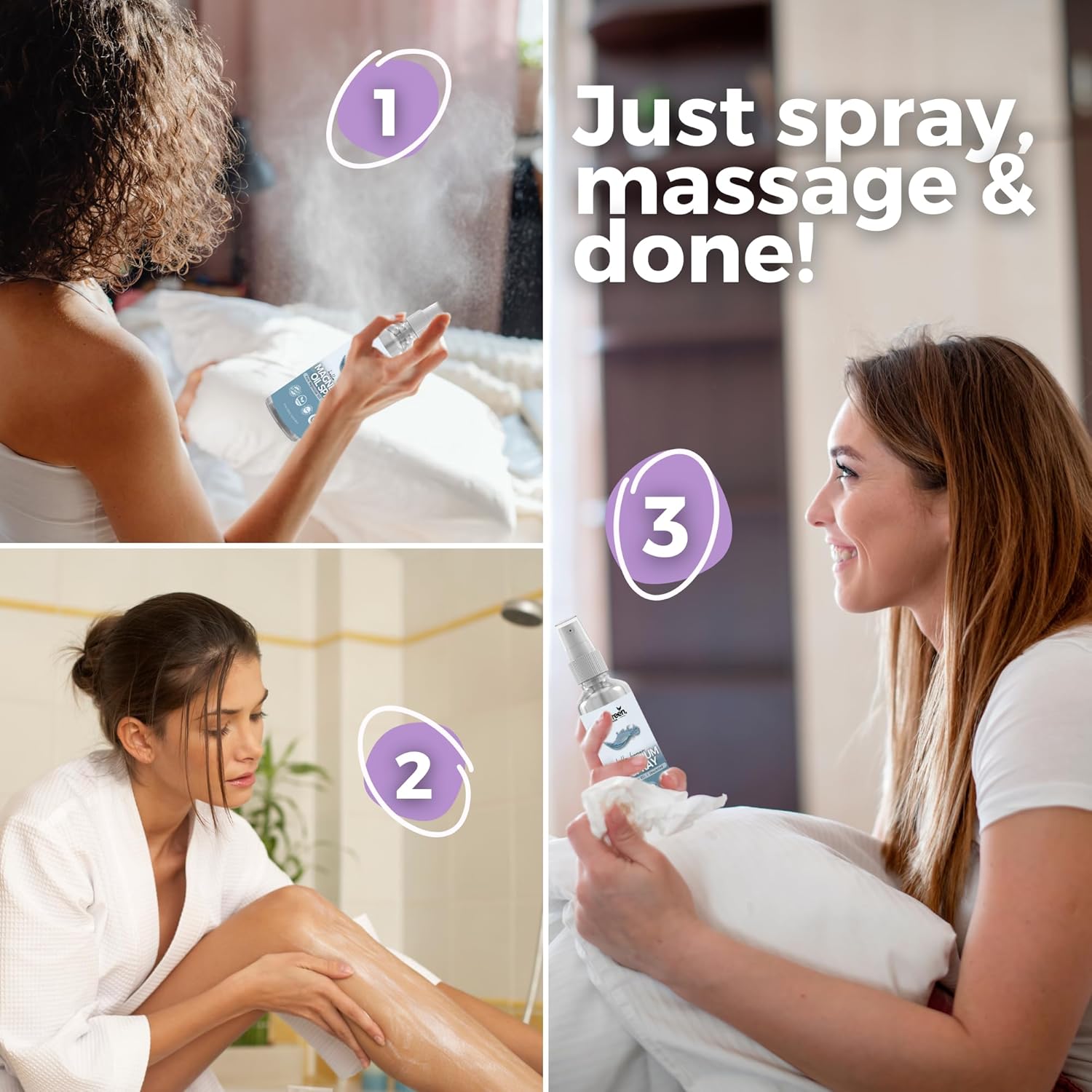 Magnesium Oil Spray w/Essential Oil (Lavender) for Restlessness, Deep Sleep, Relax, Aches, Cramp, Muscle Tension - Fast Absorb - Sourced from Dead Sea (8 fl oz) by Get Green, Human