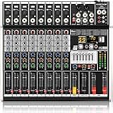 G98X Professional 8-Channel Audio Mixer with 99 DSP Reverb Effects, USB/MP3 Digital Input, 48V Phantom Power - Stereo DJ Mixing Console for PC, Parties, Weddings & Events​