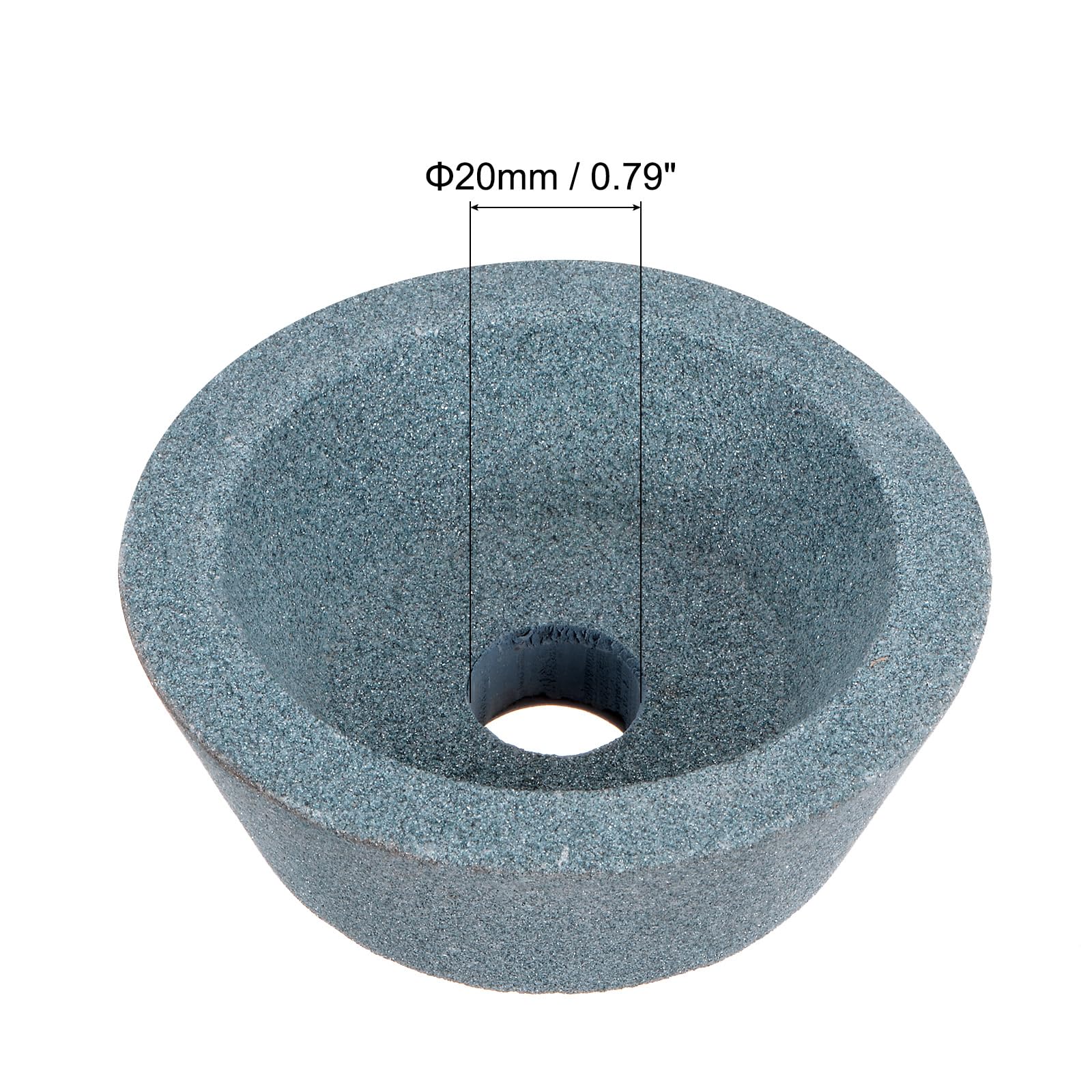 QUARKZMAN Meule Conique de 4 Pouces de 80 Grains en Carbure de Silicium Vert Meule GC pour Meulage de Surface Meule Abrasive pour Outil en Céramique