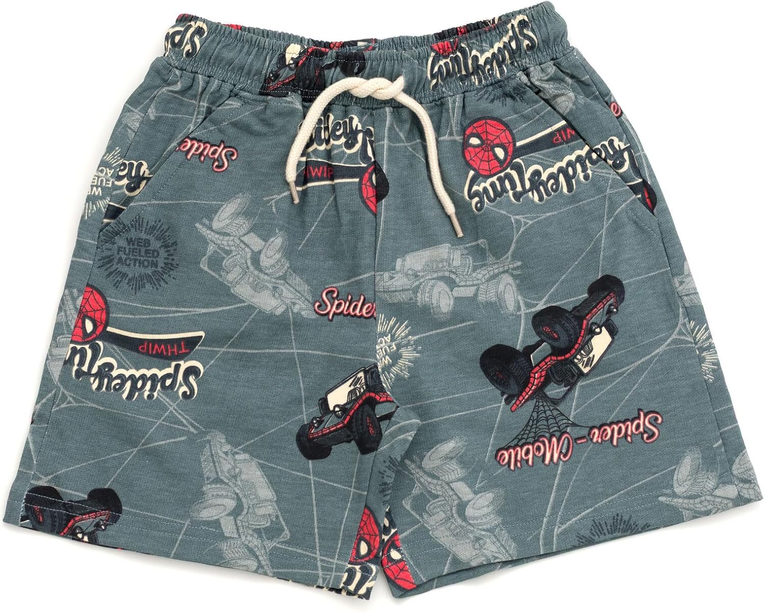 Marvel Spider-Man T-Shirt and French Terry Shorts Outfit Set Toddler to Big Kid Sizes (2T - 10-12)