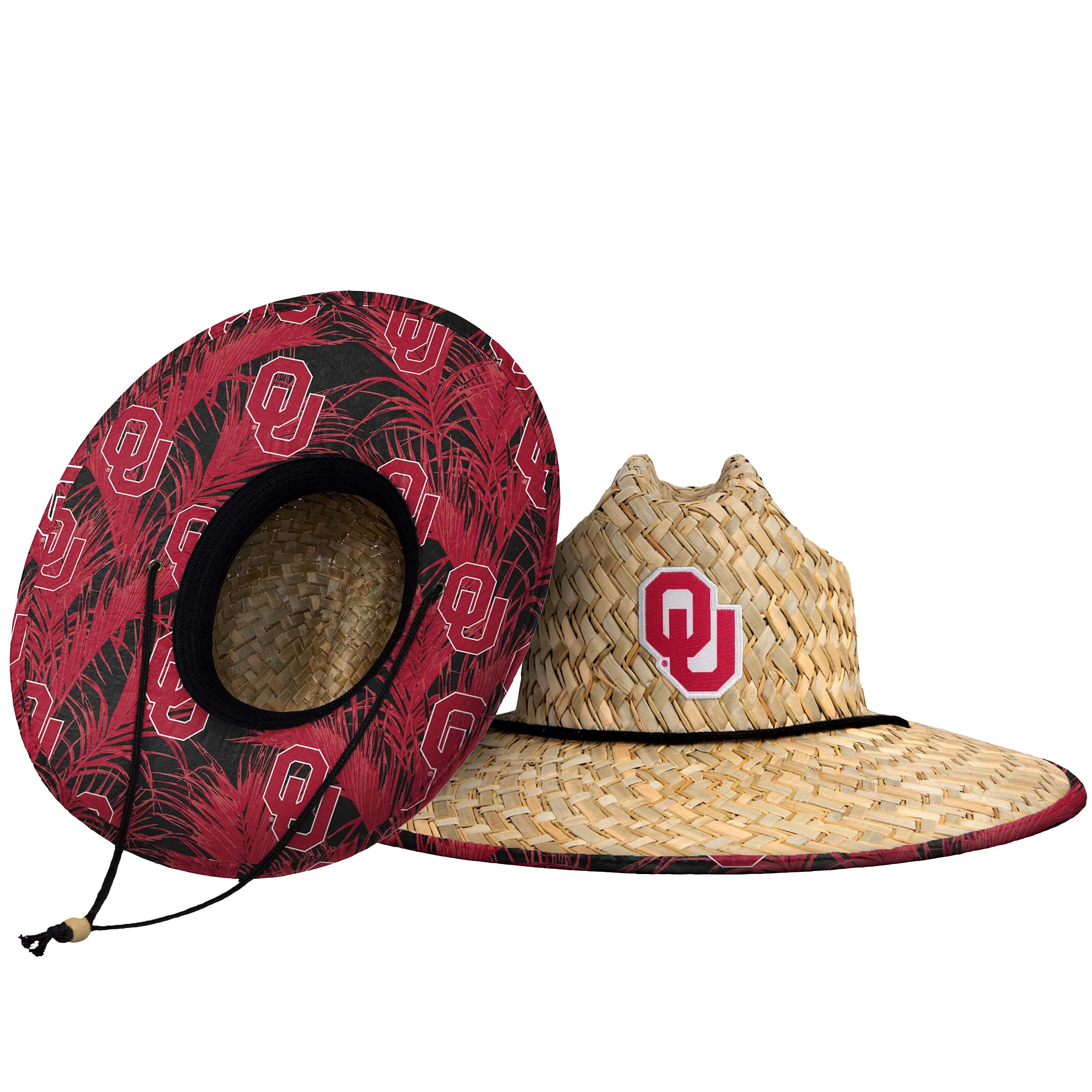 FOCO Men's NCAA College Team Logo Floral Straw Sun Hat