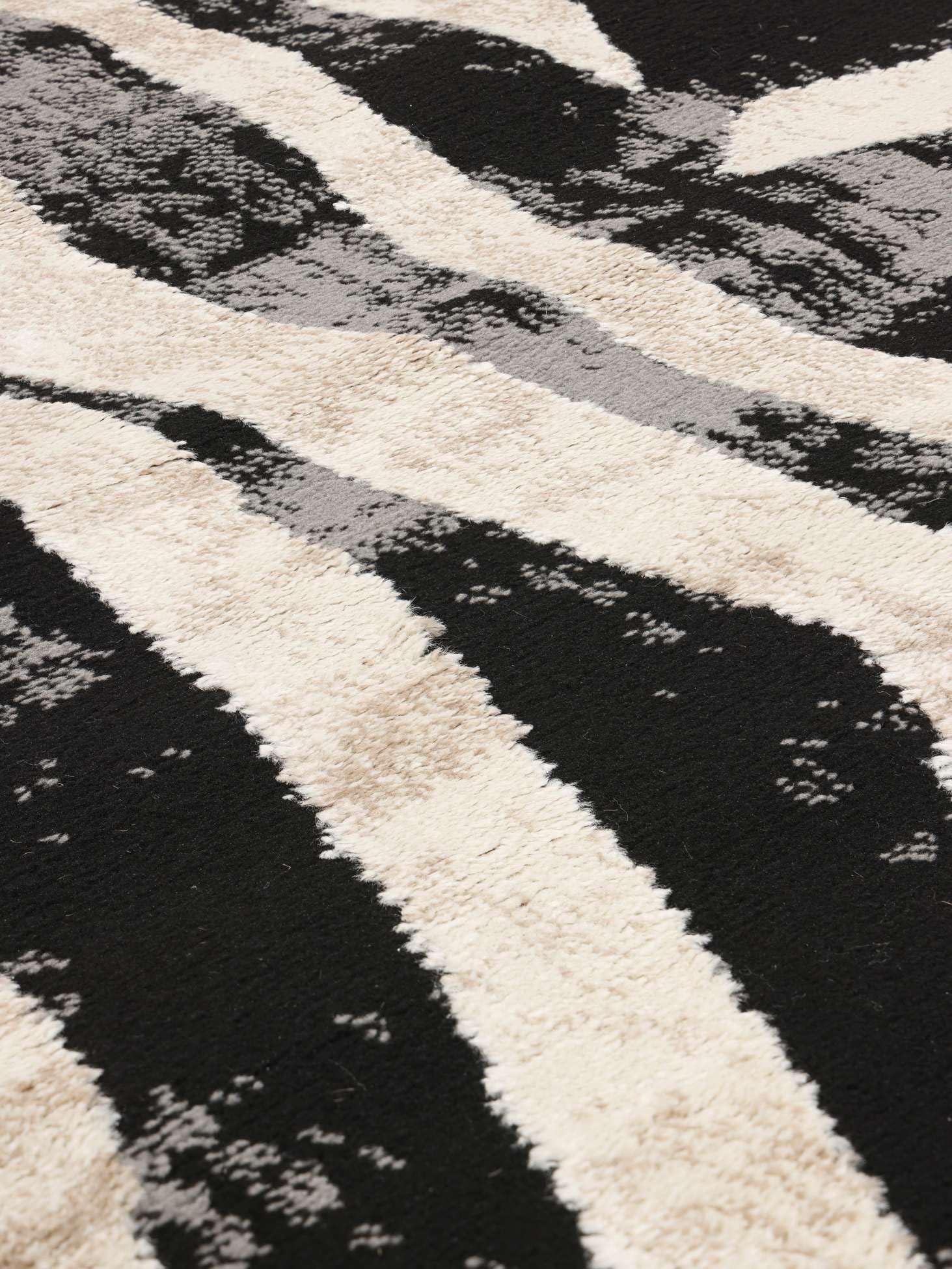 RugVista Nalori Tappeto, 160 x 230 cm, Nero/Beige | Moderni, Rettangolare, Pelo medio, Lavabile solo a secco, Oeko-Tex 100, Soggiorno, Sala da pranzo, Camera da letto