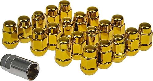 Miniatura 6 de Dorman Juego de cerradura de tuerca de bellota de oro 711-335K M12-1.50 compatible con modelos seleccionados, paquete de 20