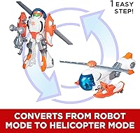 Vista 4 de Playskool Heroes Bot de rescate de Transformer, figura de The Copter Bot