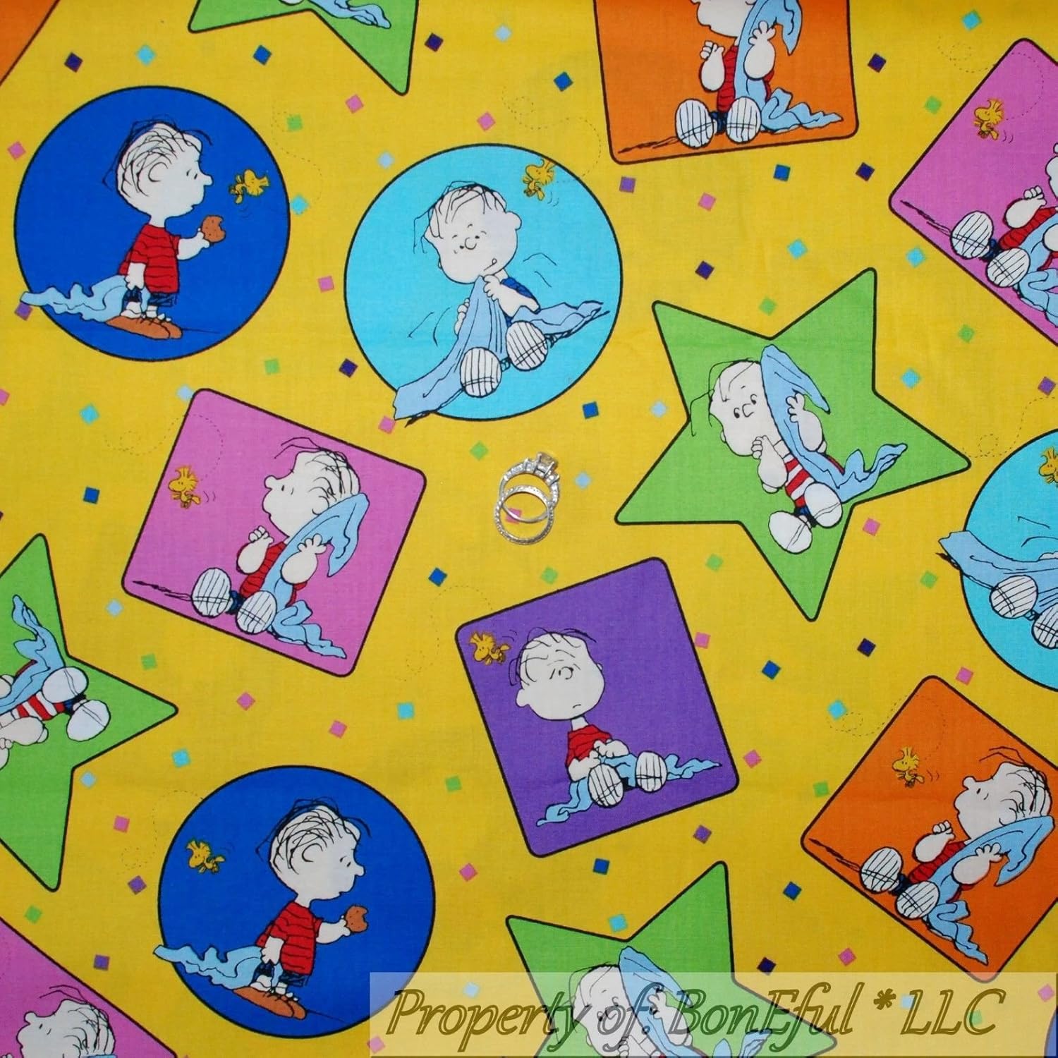 BonEful Fabric FQ Cotton Quilt Yellow Baby Linus Blanket L