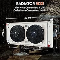 Vista 7 de Radiador de núcleo de 3 filas para Chevy GMC C1500 C2500 C3500 K1500 K2500 K2500 K3500 Suburban Tahoe Yukon Cadillac Escalade Pickup 5.7L 7.4L V8 95
