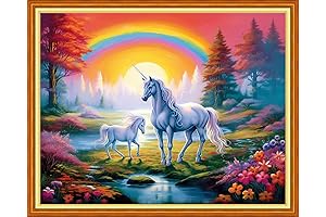 Fanxvivy Unicorn Cross Stitch Kit for Beginners