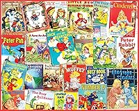White Mountain Vintage Fairy Tales 1000 Piece Jigsaw Puzzle - Nostalgic Storybooks Collage, Large Pieces, 24x30 Family Gift for Adults