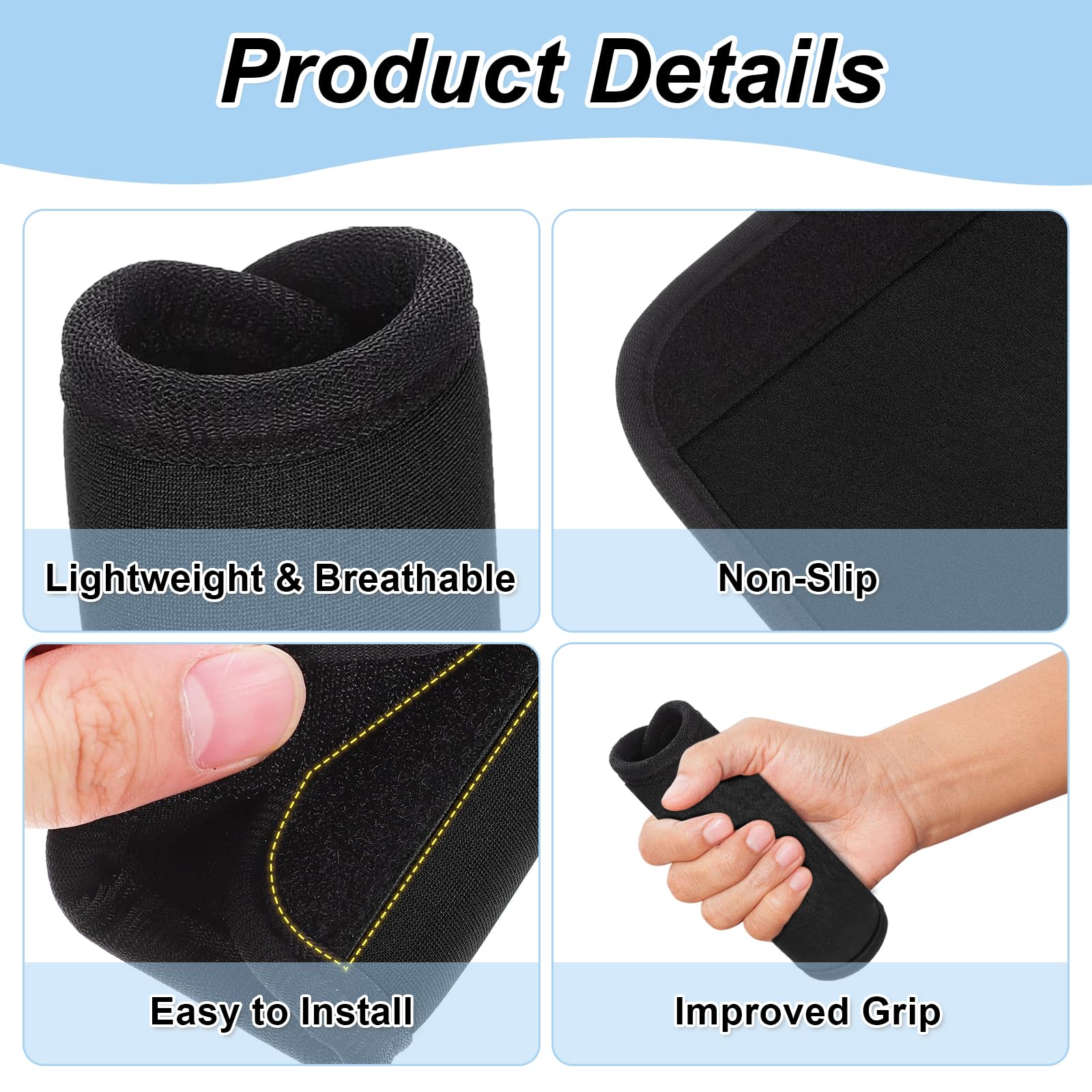 flintronic Bilanciere Antiscivolo Guaina, Rimovibile Manopole da Allenamento, per Trazioni, Pesistica & Allenamento di Forza, per Impugnatura Manubri e Barre