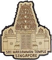 Vista 7 de Printtoo Merlion Singapore - Imán de madera grabado para nevera