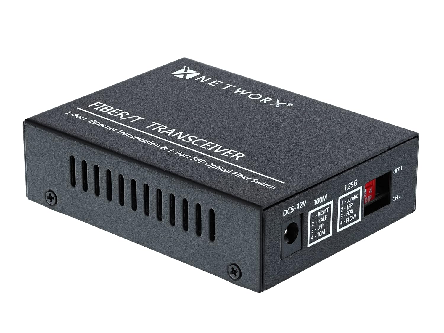 Networx® Gigabit Ethernet Fiber Media Converter - UTP to 1000Base-SX - LC Multimode, 5...