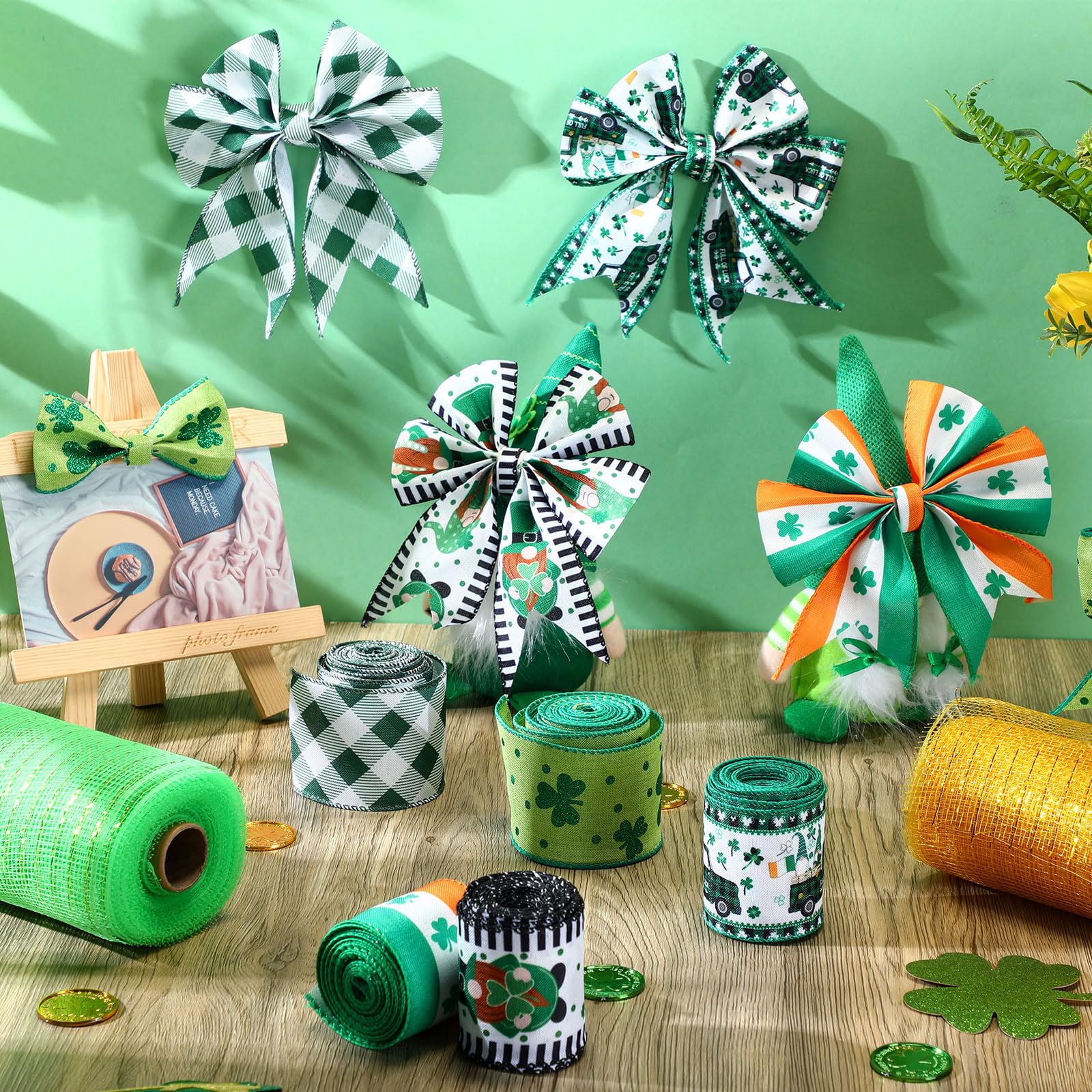 Snapklik.com : 10 Rolls St Patricks Day Ribbon Including 5 Rolls Mesh ...
